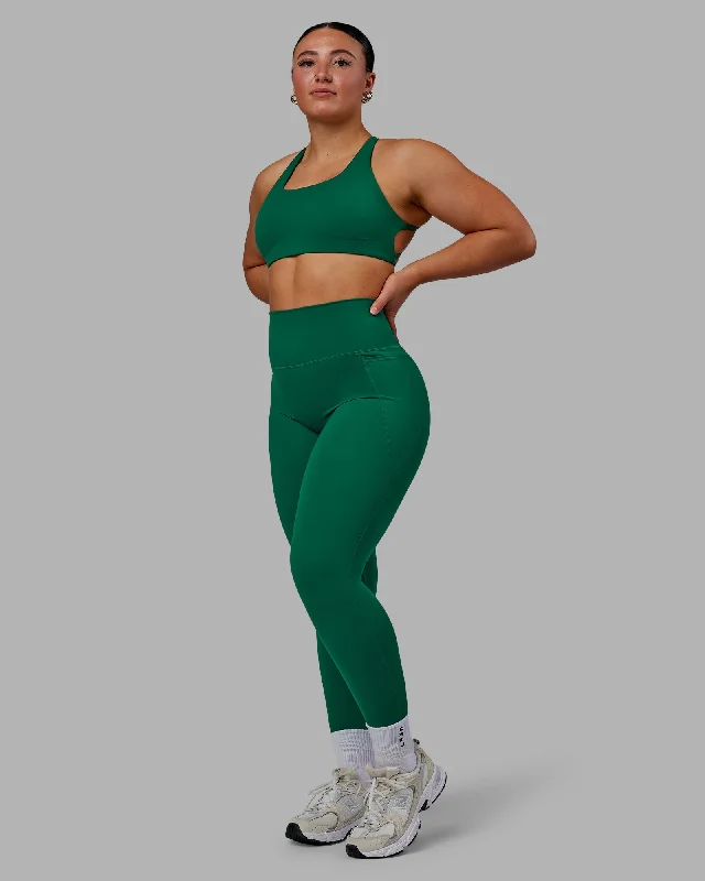 Elixir Full Length Leggings With Pockets - Malachite