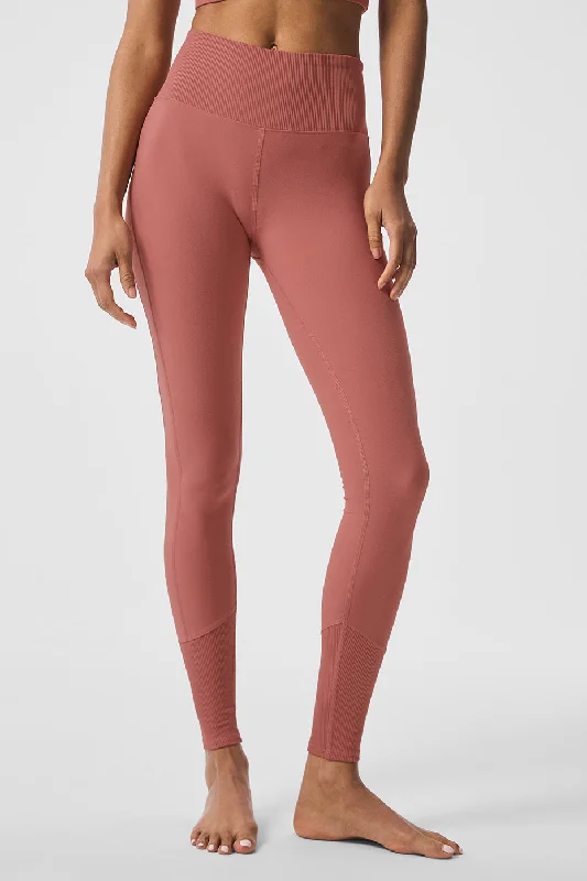 High-Waist Alosoft Lounge Legging - Soft Terracotta